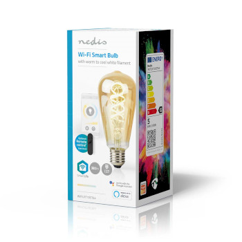WIFILRT10ST64 Smartlife led filamentlamp | wi-fi | e27 | 360 lm | 4.9 w | warm tot koel wit | 1800 - 6500 k | glas Verpakking foto
